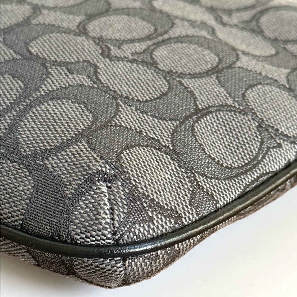 Authentic Coach Charcoal Black Signature Jacquard Crossbody Bag - Picture 6 of 14